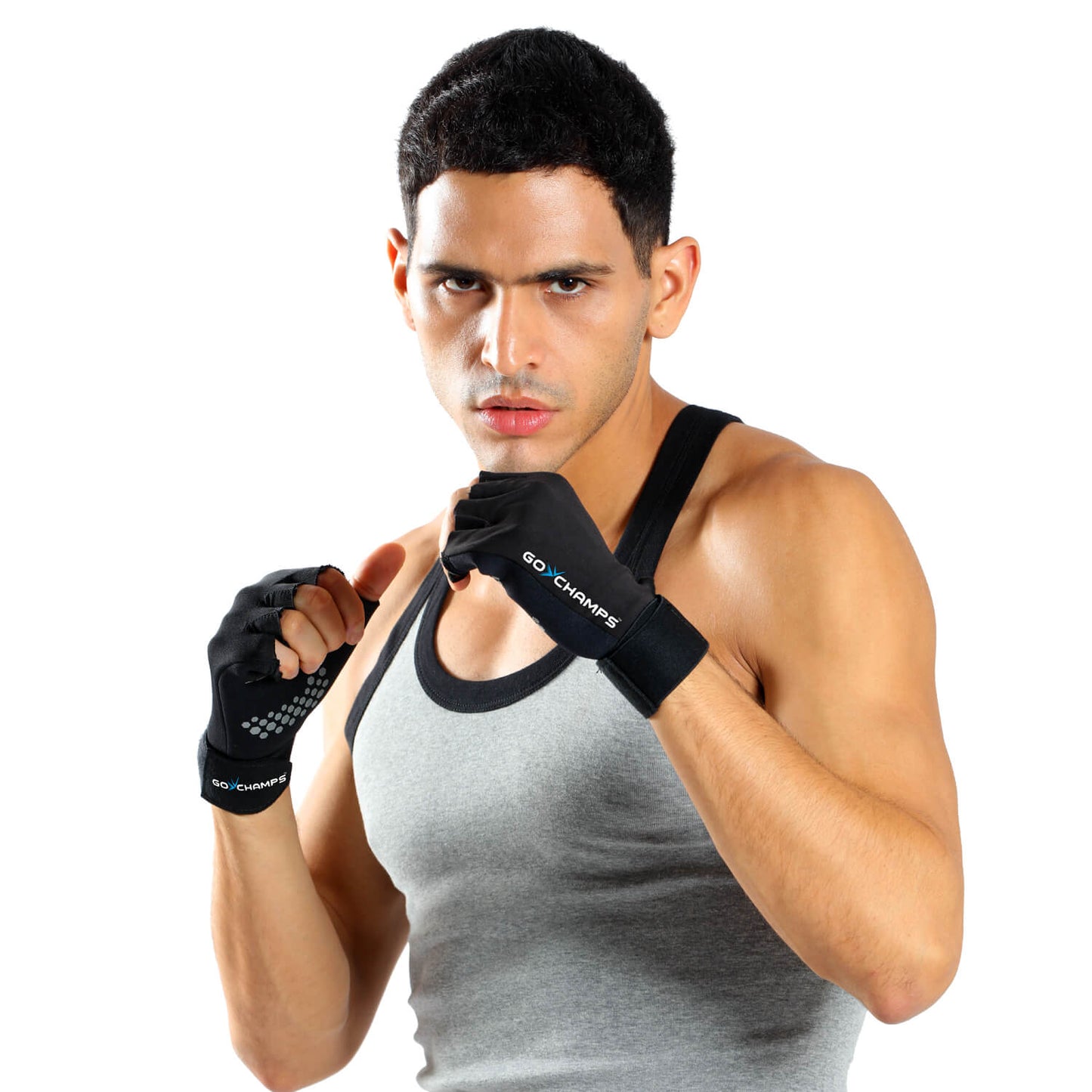 GoChamps Neoprene Shoulder Support + Multi Sports Gloves With Wrist Support + Elbow Support